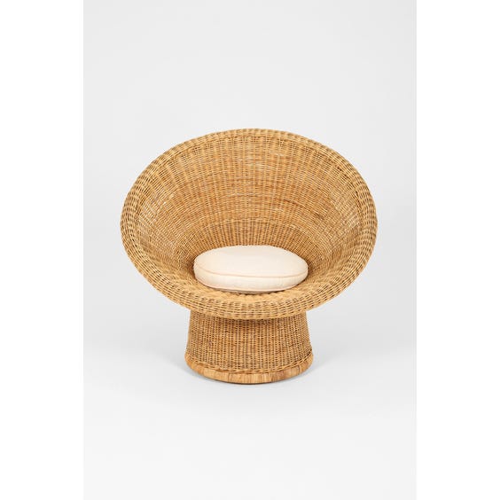 Circular wicker armchair image