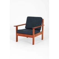 Vintage Danish teak framed armchair