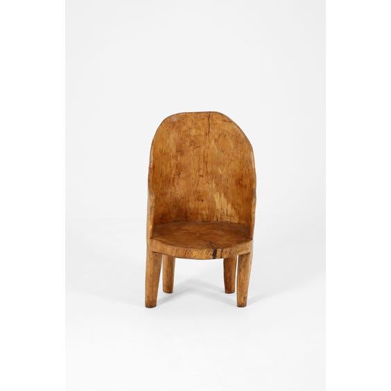 image of Naga wood barrel back chair