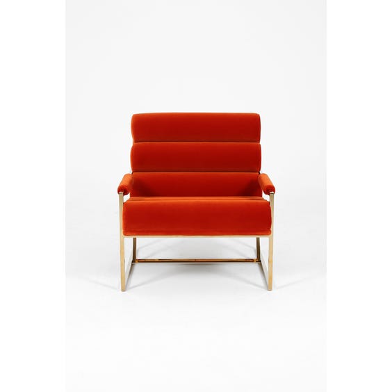 image of 1970s orange velvet armchair