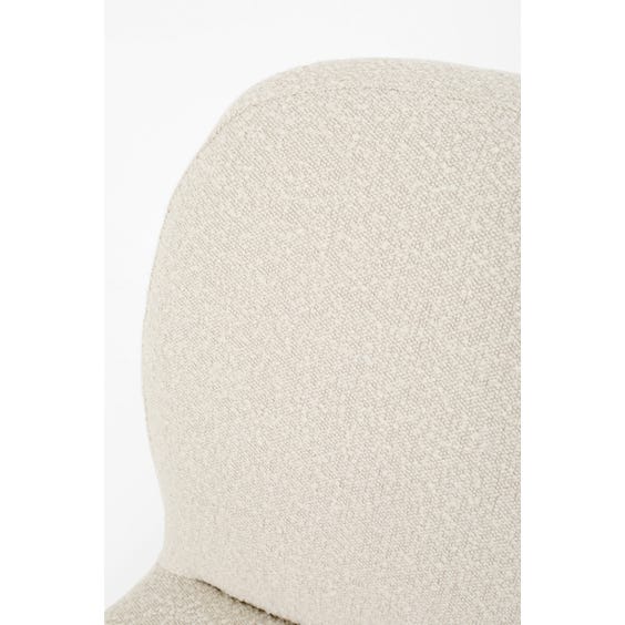 White boucle clam chair image