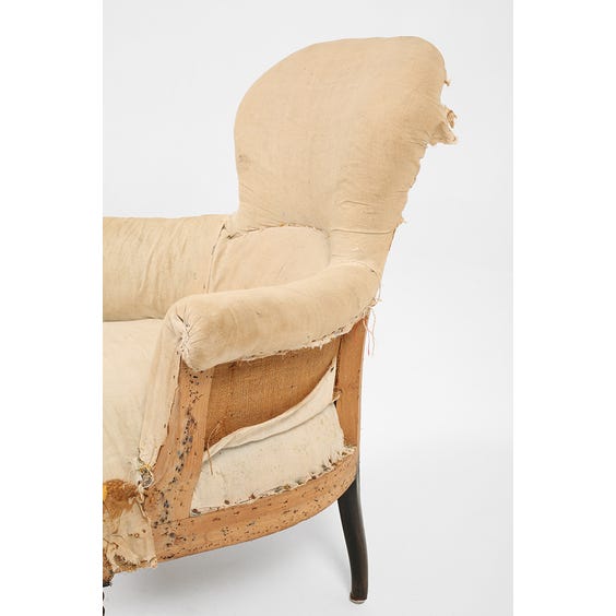 image of French 19th century distressed un-upholstered armchair