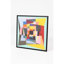 Multi-colour abstract geometric painting