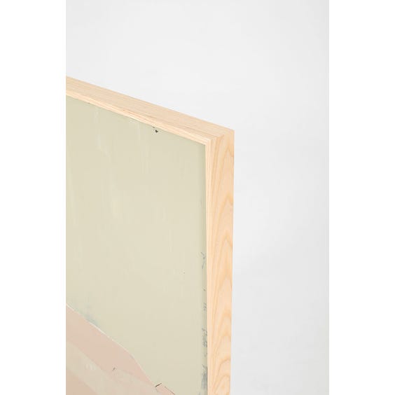 Large pale sage green and blush pink abstract painting image