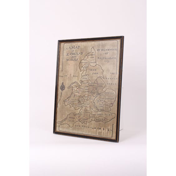 1789 England embroidered map image