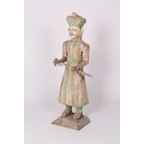 Rustic carved Indian figure