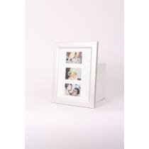 Three family photographs silver frame