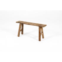 Rustic elm backless bench