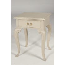 French pale grey bedside table