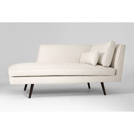 Midcentury style white chaise longue image