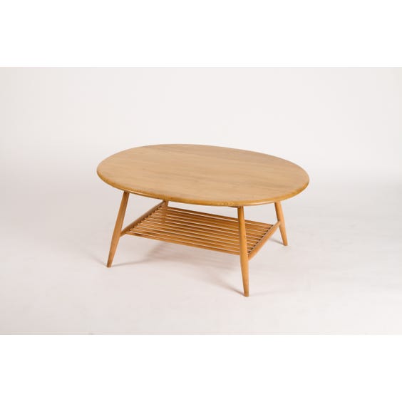 Ercol Oval Oak Coffee Table Hire, Small Oval Coffee Tables With Storage Uk