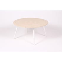 Circular bamboo grain coffee table