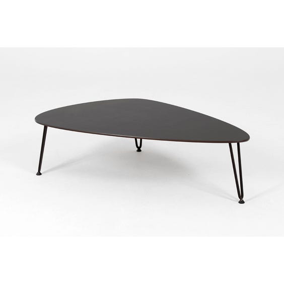 Curved triangle black coffee table image