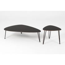 Curved black triangle table set