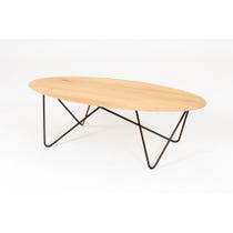 Oak top ellipse coffee table