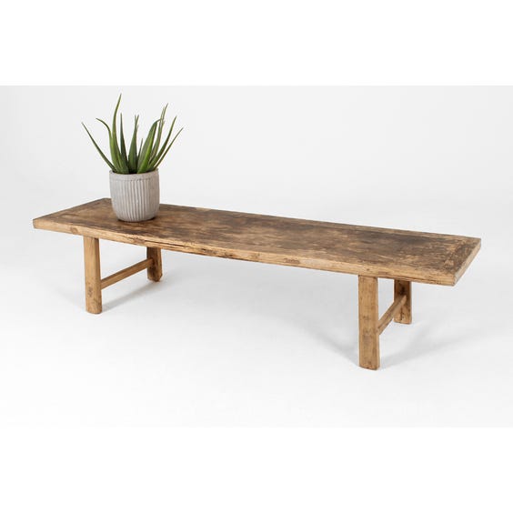 image of Rustic Chinese elm low coffee table