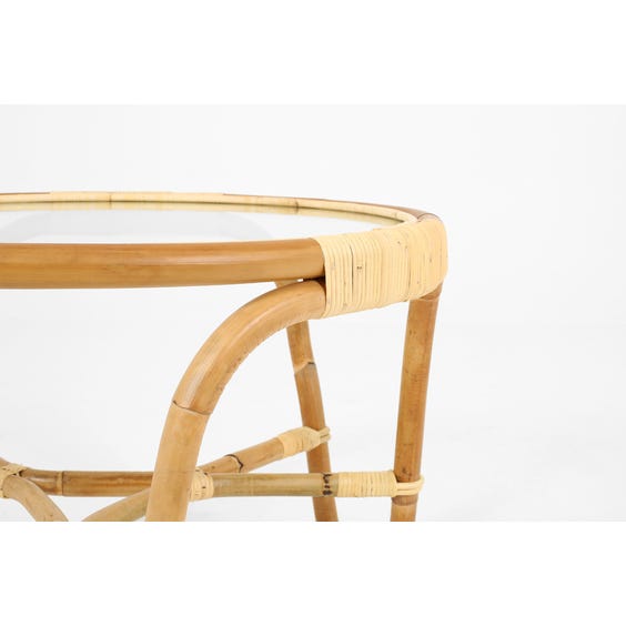 Midcentury Danish rattan coffee table image