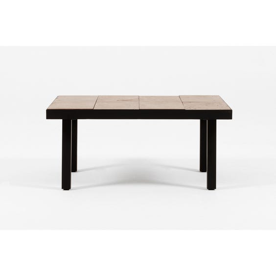 Low mocha tiled side table image
