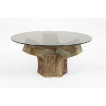 Midcentury brutalist sculptural coffee table