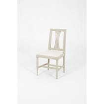 French grey cream linen chair