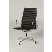 Eames black leather high chair