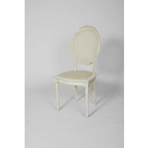French white chair rattan seat