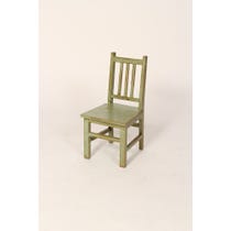 Vintage green wooden child's chair
