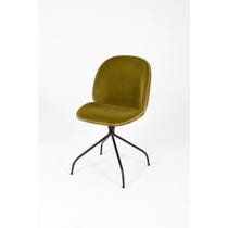 Beetle swivel green velvet chair