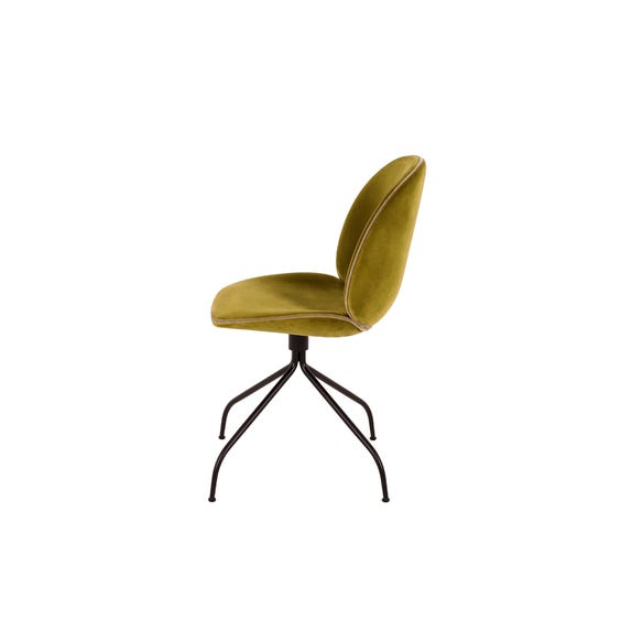 Beetle swivel green velvet chair image