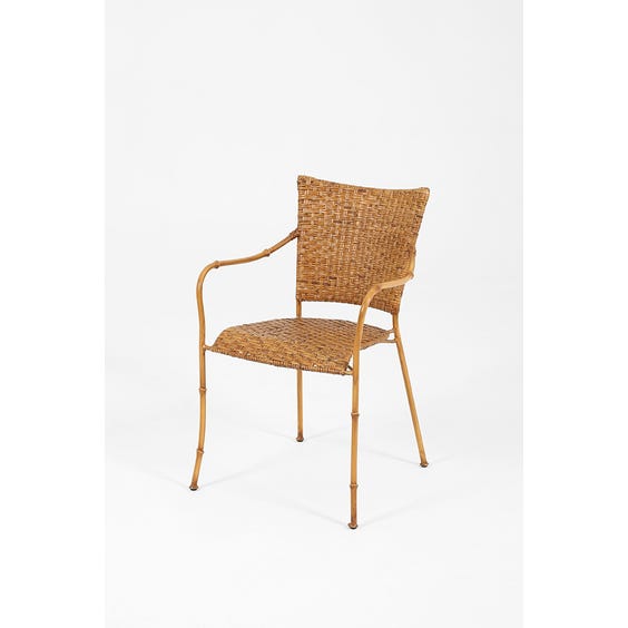 Vintage French wicker dining chair  image