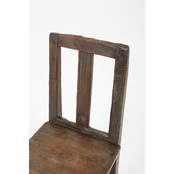 Antique small dark oak chair image