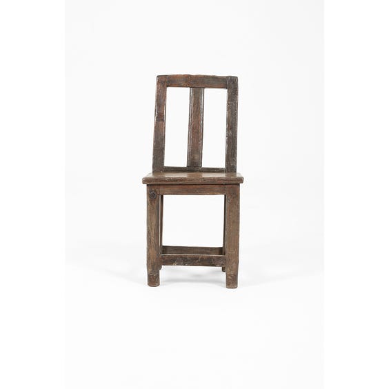 Antique small dark oak chair image
