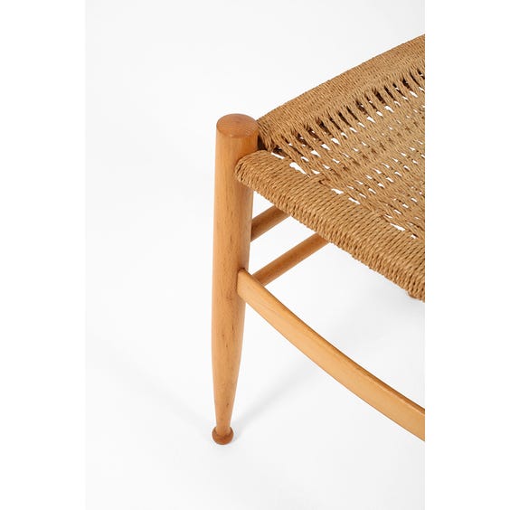 image of Midcentury Italian style beech ladderback dining chair