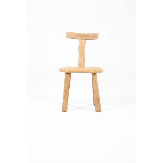 Rustic raw oak dining chair image