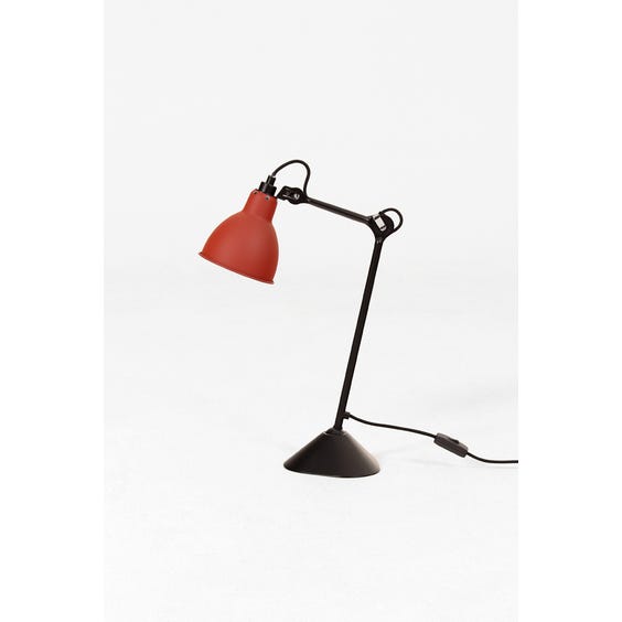 image of 1950s Lampe Gras red lamp
