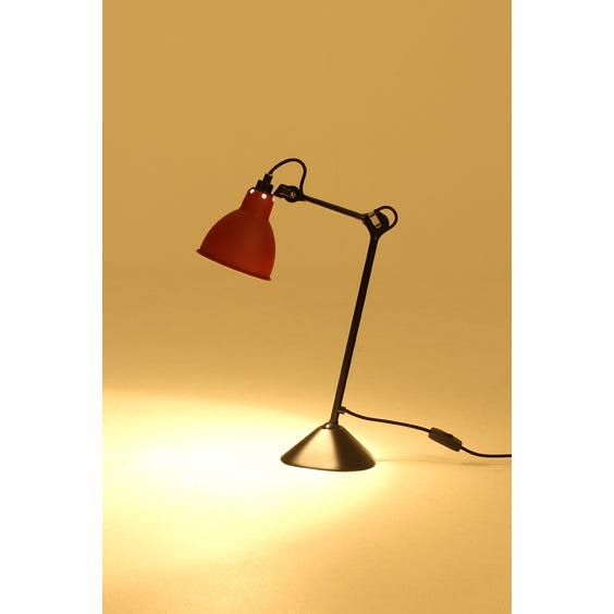 image of 1950s Lampe Gras red lamp