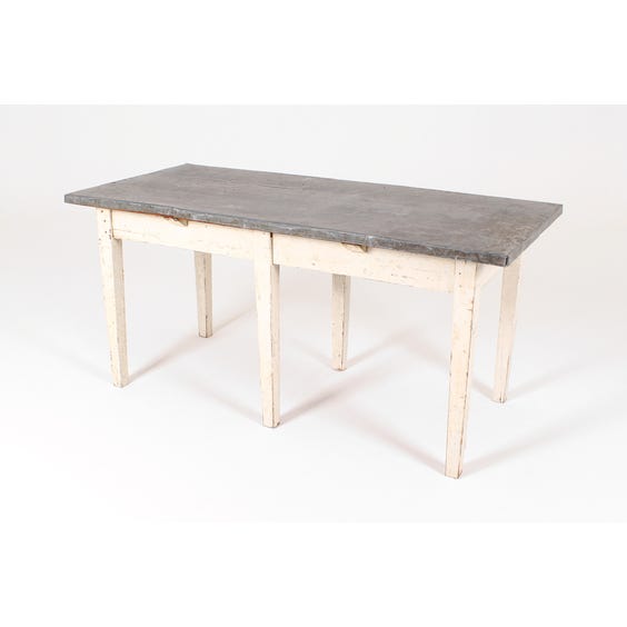 Hammered tin top kitchen table image
