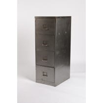 Large polished steel filing cabinet