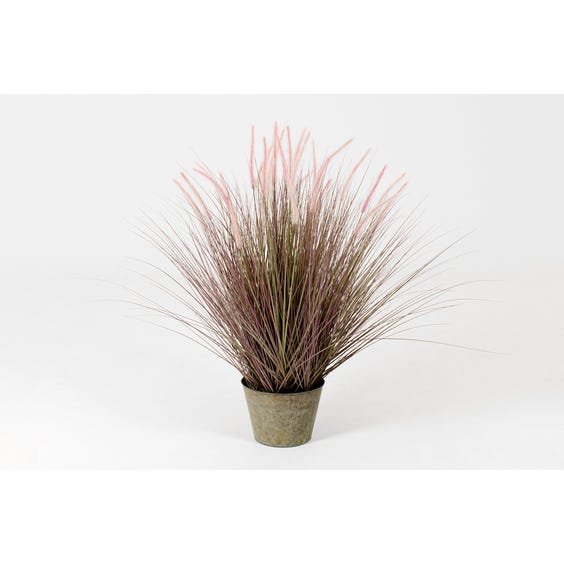 image of Artificial rush plant with pink flower