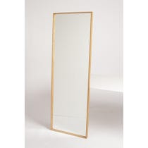 Simple thin oak framed mirror