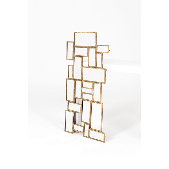 image of Multi frame Cubist gold mirror
