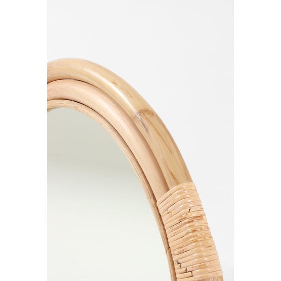 image of  Modern bamboo circular mirror