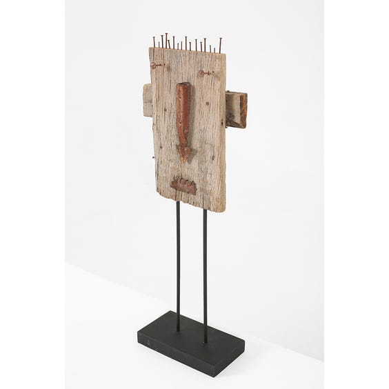image of Recycled driftwood face sculpture