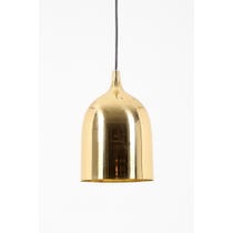 Bell shaped brass pendant light