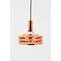 Small copper industrial pendant lamp