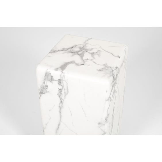 image of Small faux marble column plinth