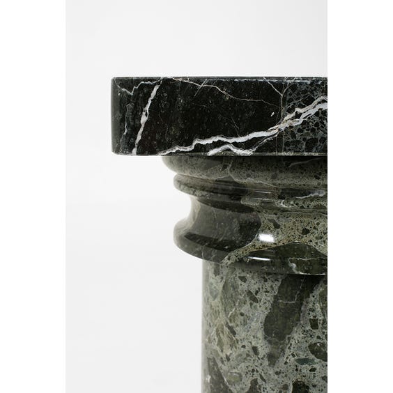 image of  Heavy dark green marble cylindrical column