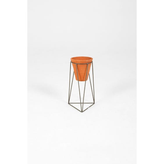 image of Geometric terracotta plant stand
