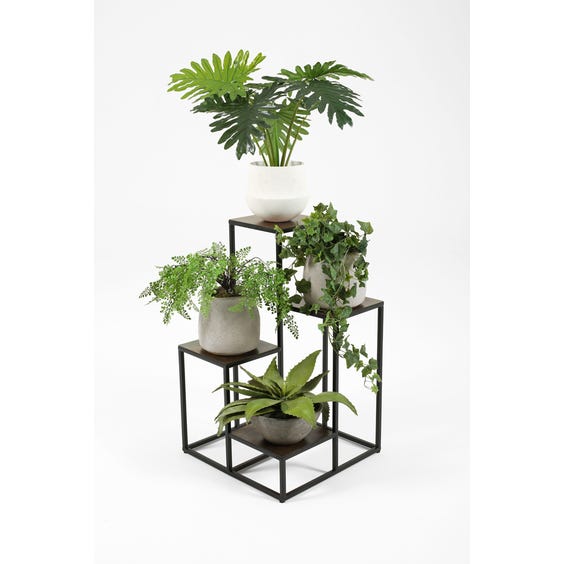 Burnished brass plant stand image