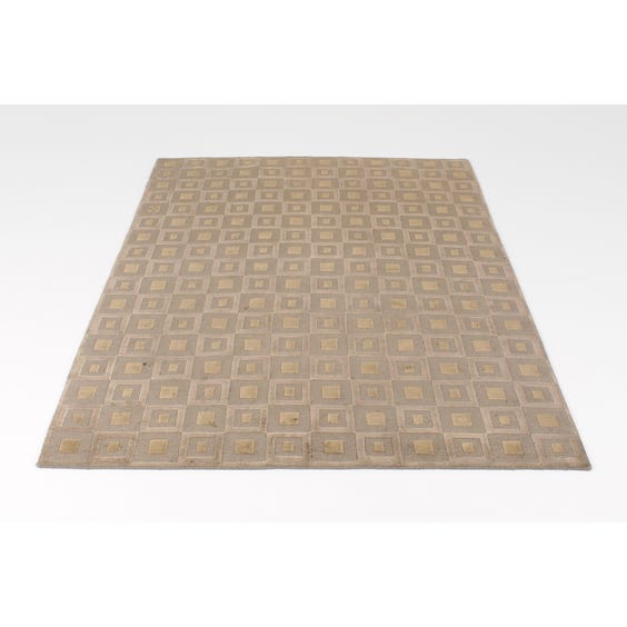 image of Silk multi-square patterned rug